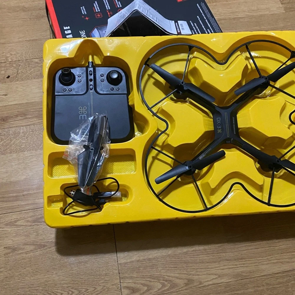 Sharper Image DX-3 Video Drone - Black and Yellow